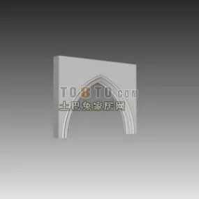 Arc Wall Construction Component 3d model