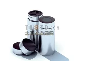 Kitchen Chrome Bottle Accessories 3d model Kitchen Chrome Bottle Accessories 3d model