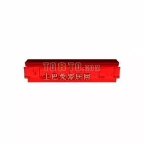 Construction Component Plastic Red Cover 3d model