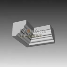 European Corner Construction Column 3d model
