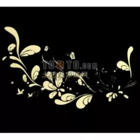 Crafts Wall Texture Leaf Shape 3d model