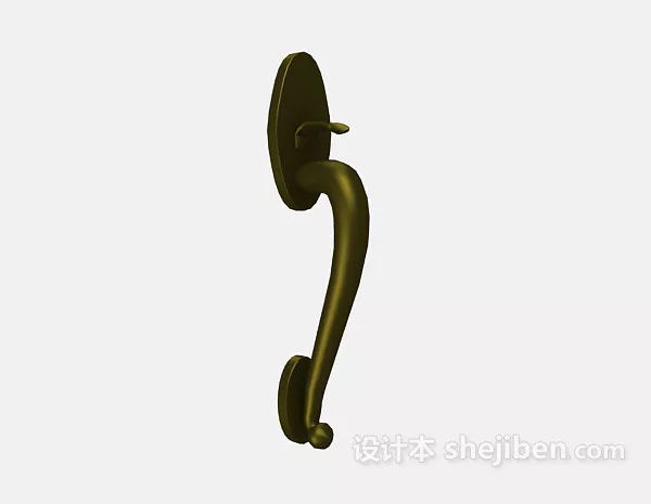 Vintage Iron Door Handle Hardware 3d model Vintage Iron Door Handle Hardware 3d model