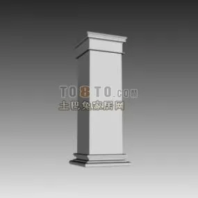 European Square Column 3d model