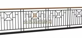 Wrought Iron Guardrail 3d model