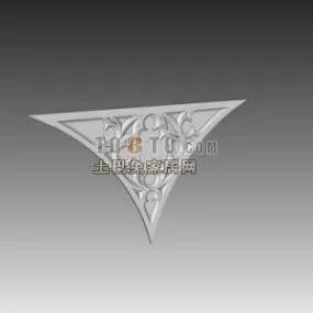 European Wall Decoration Classic Pattern 3d model