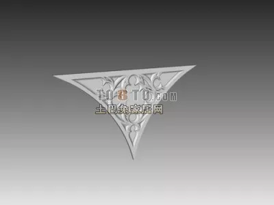 Hollow Partition Wall With Painting Frame 3d model