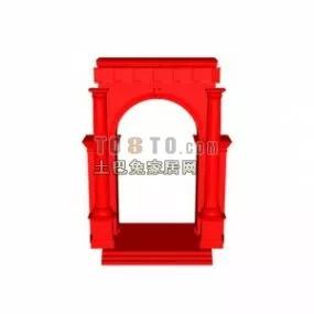 European Arc Wall Classic Architecture 3d model