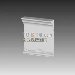 Wall Head Decoration Classic Style 3d model