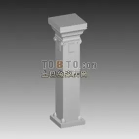 Construction Column Stone Square Column 3d model