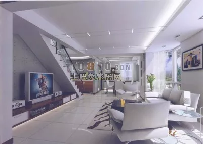 Modern Hotel Standard Room With Carpet 3d model