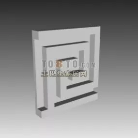 Modular Frame Carved Style 3d model