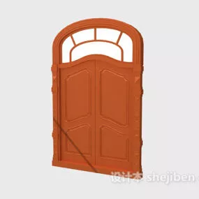 Double Door Curved Head 3d model