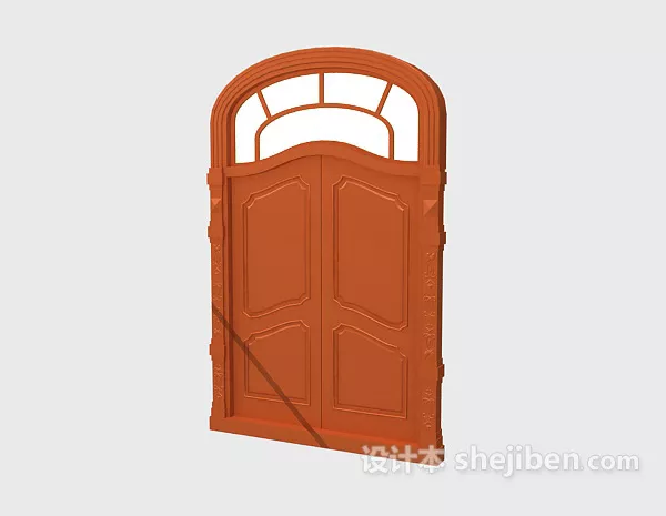 Classroom Wood Door Modern Style 3d model