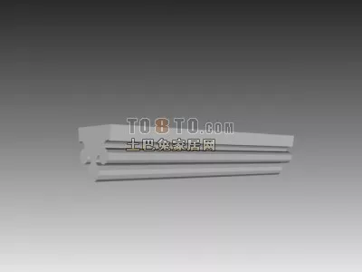 Gypsum Line Ceiling Molding 3d model