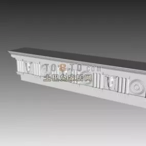 European Classic Molding Component 3d model