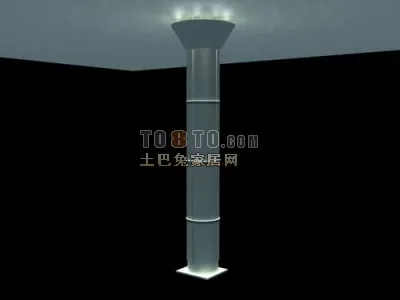 Construction Column Round Base 3d model