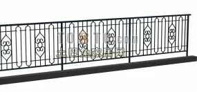Iron Railing Guardrail 3d model