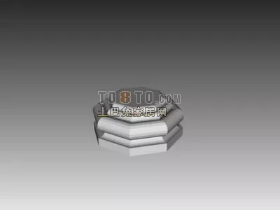 European Architecture Construction Column With Base 3d model