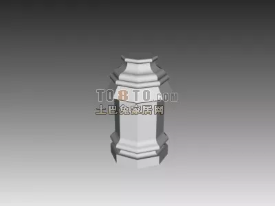 Traditional Chinese Pavilion And Corridor 3d model