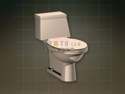 Modern Toilet Bidet With Cloth Hanger 3d model