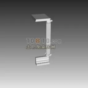 European Component Corner Wall With Column 3d model