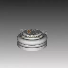 European Basic Round Column Base 3d model