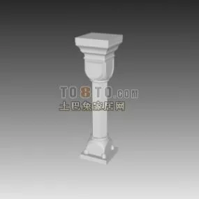 European Column Classic Square Shaped 3d model