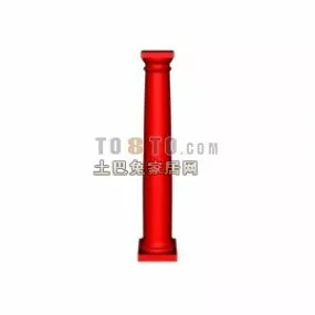 European Basic Round Column 3d model