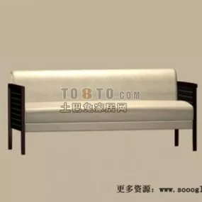 White Sofa Office Furniture 3d model