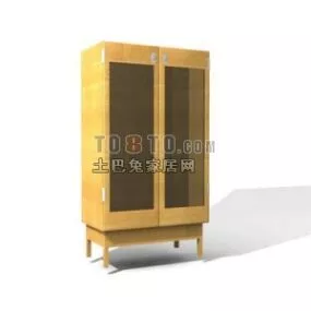 Office Cabinet Modern Style With Glass Door 3d model