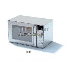 Red Painted Kitchen Cabinet Design 3d model