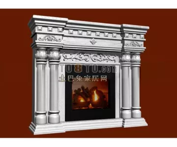 Fireplace European Classic Style 3d model Fireplace European Classic Style 3d model