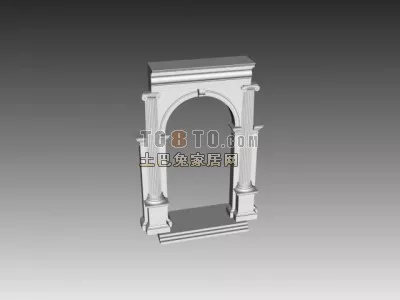 Low Poly Stone Arch 3d model