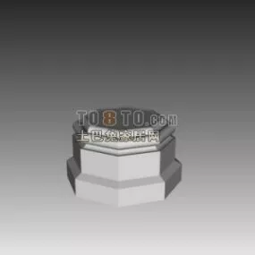 Construction Column Base Western Architecture 3d model