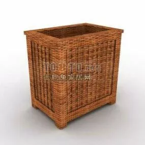 Bathroom Wood Carved Closet 3d model