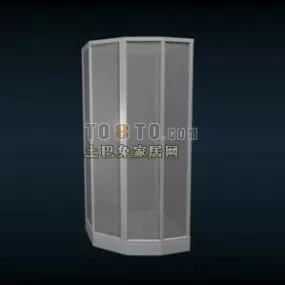 Corner Glass Shower Bathroom 3d model