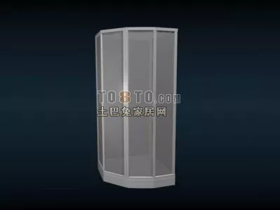 Shower Tray Plastic With Drain 3d model