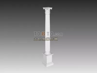 European Square Column Component 3d model