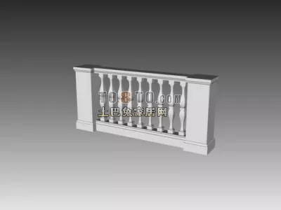 European Handrail 3d model