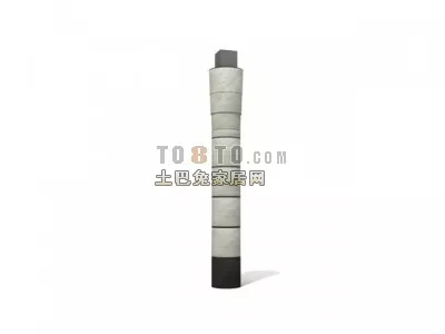 Construction Column Round Base 3d model