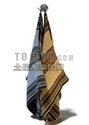 Two Towels On Hanger 3d model