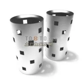 Chrome Trash 3d model