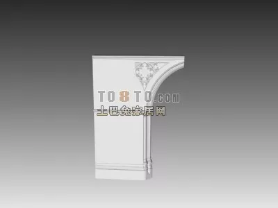 Classic Wall Decoration Line Pattern 3d model