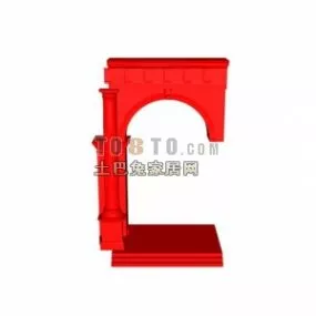 Wall Decoration With Floor 3d model