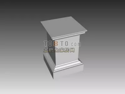 Classic European Column Gate 3d model