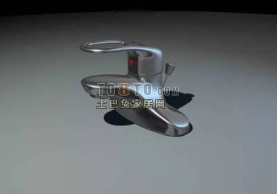 Stainless Chrome Water Tap 3d model Stainless Chrome Water Tap 3d model
