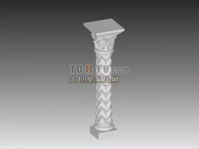 Classic Greek Column Component 3d model Classic Greek Column Component 3d model