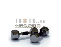 Sport Equipment Modern Barbell 3d model
