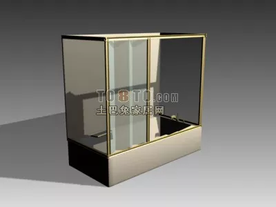 Glass Shower Room Rectangle Plan 3d model Glass Shower Room Rectangle Plan 3d model