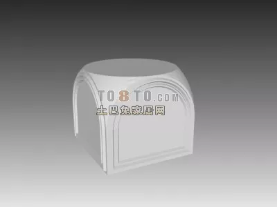 Square Column Wireframe 3d model